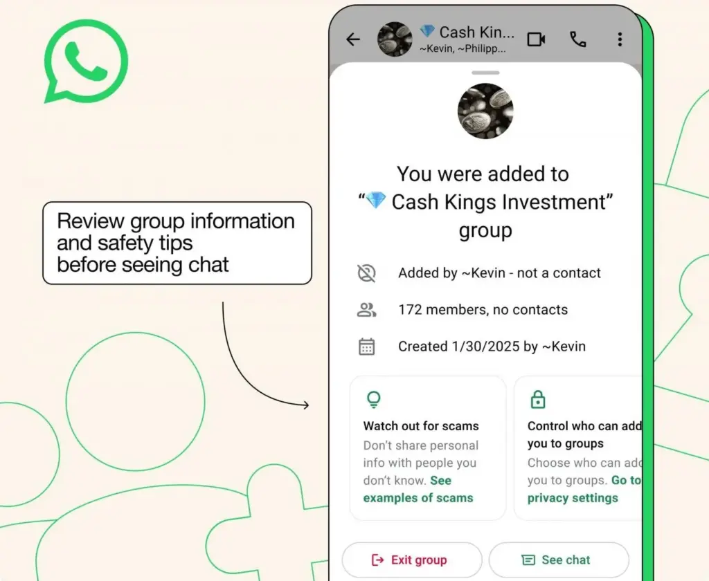 Whatsapp Scam Group Alert